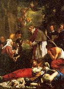 Oost, Jacob van the Younger St. Macaire of Ghent Tending the Plague-Stricken oil painting
